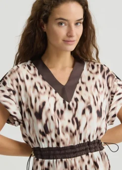 Liu Jo Vestido de raso estampado-Mujer Ropa Deportiva|Vestidos