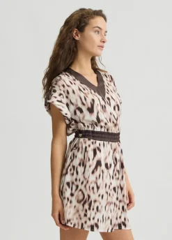 Liu Jo Vestido de raso estampado-Mujer Ropa Deportiva|Vestidos
