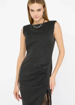 Liu Jo Vestido de raya diplomática con encaje-Mujer Vestidos