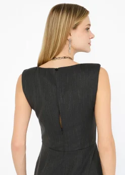 Liu Jo Vestido de raya diplomática con encaje-Mujer Vestidos
