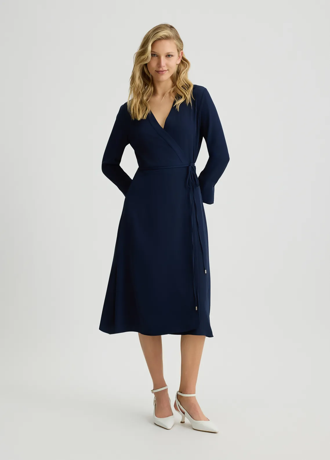 Liu Jo Vestido de sarga con cinturón-Mujer Vestidos