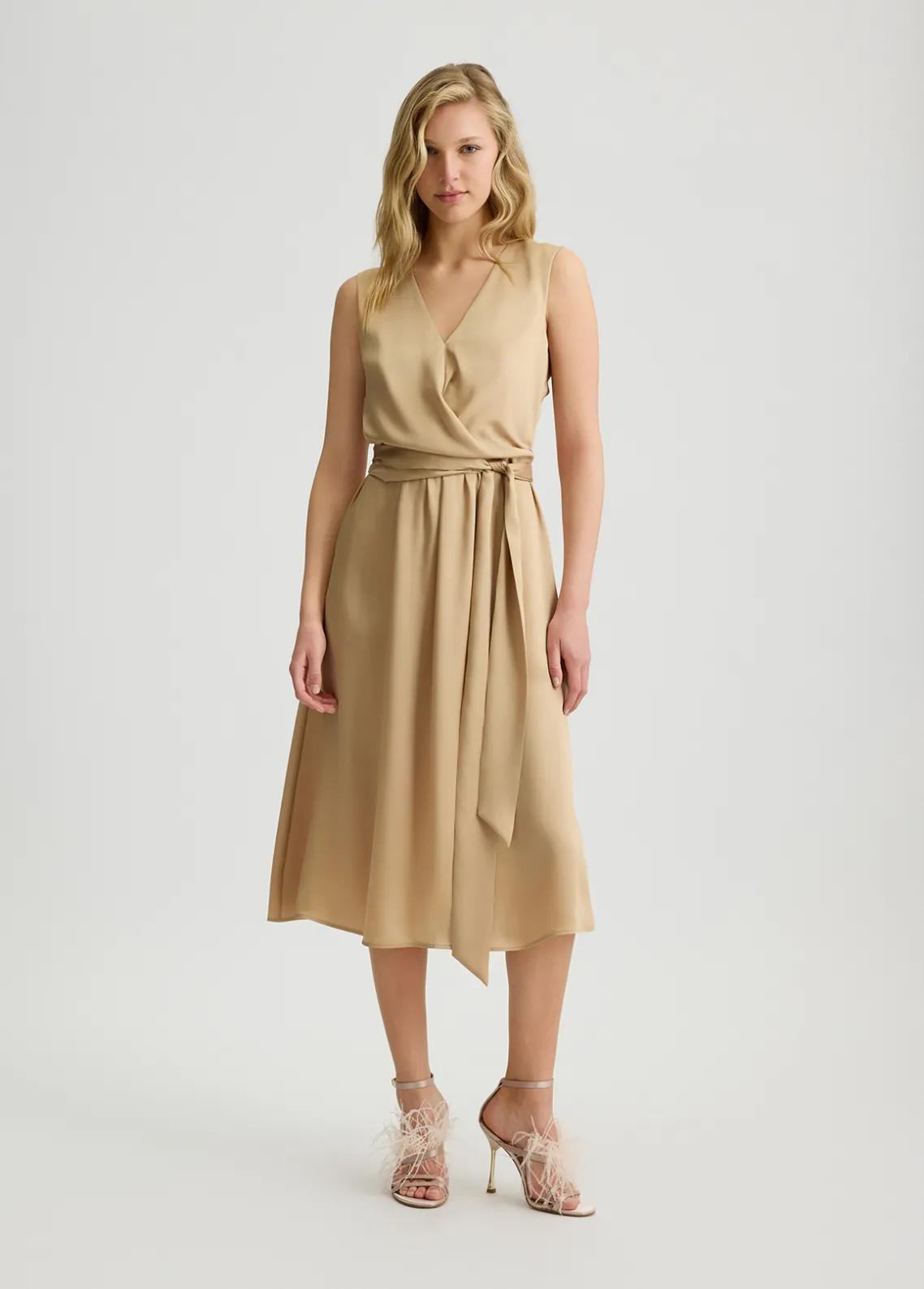 Liu Jo Vestido de sarga con cinturón-Mujer Vestidos