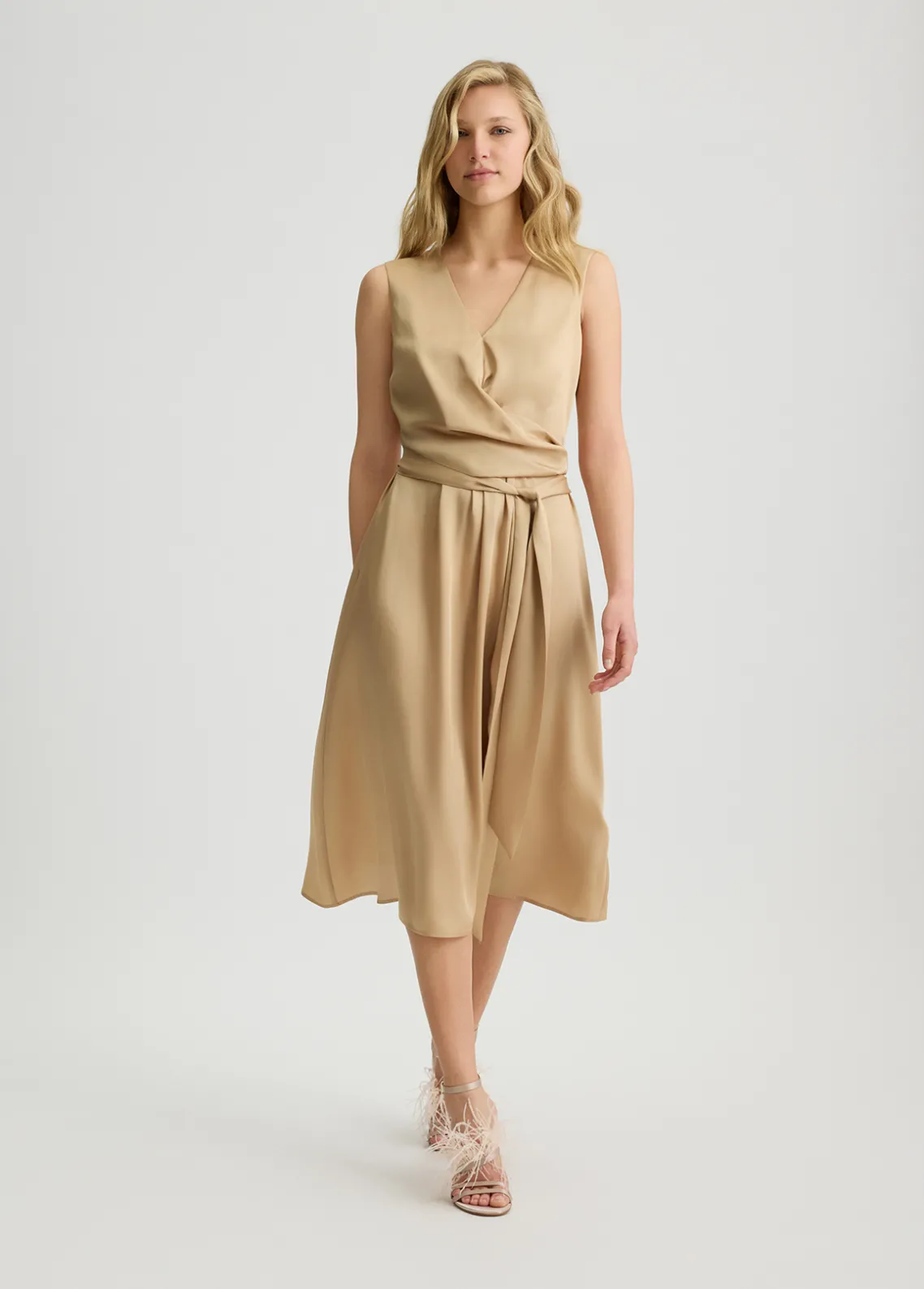 Liu Jo Vestido de sarga con cinturón-Mujer Vestidos