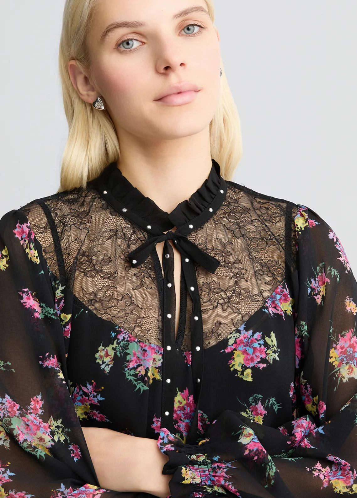 Liu Jo Vestido de tejido georgette floral-Mujer Vestidos