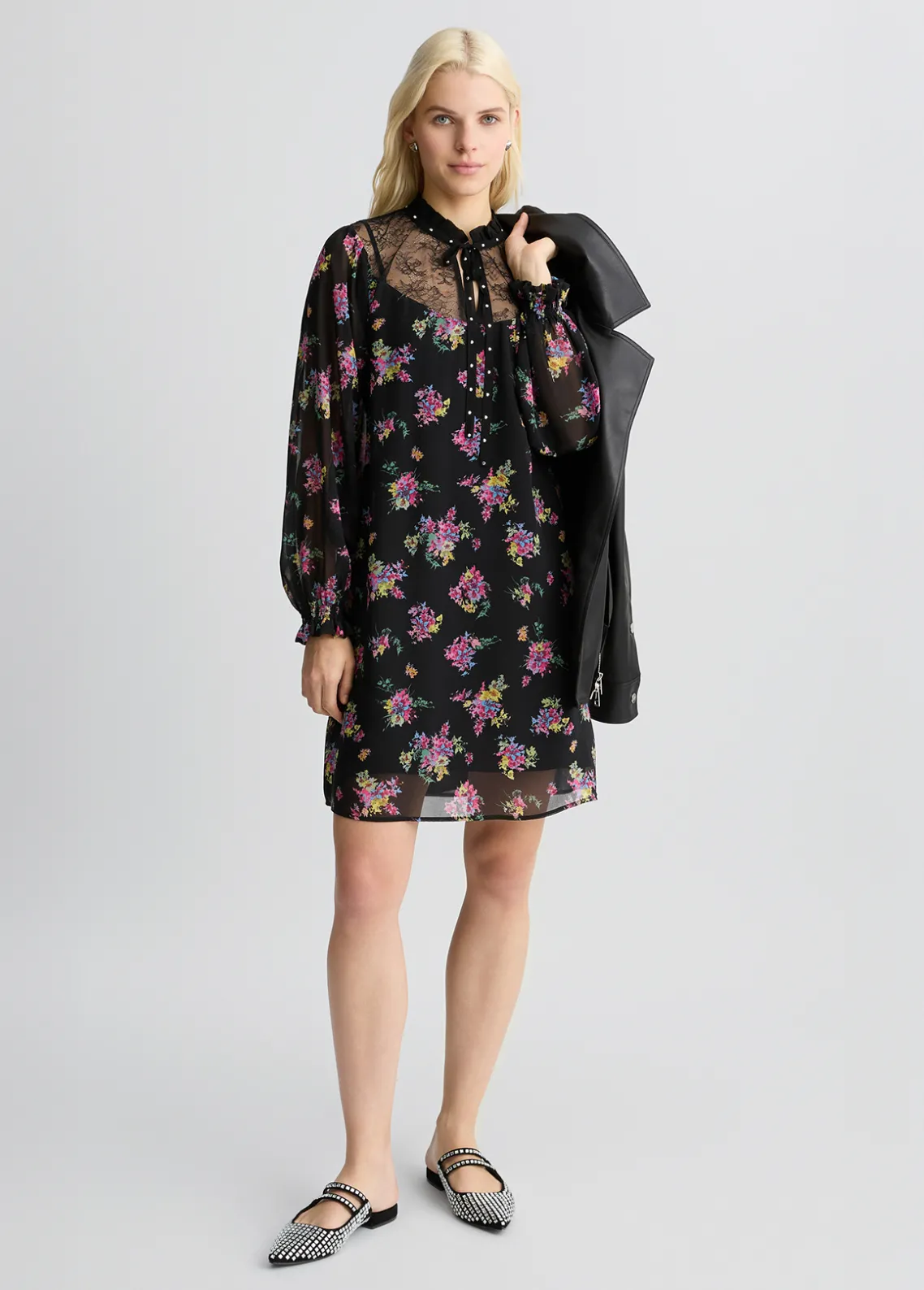 Liu Jo Vestido de tejido georgette floral-Mujer Vestidos