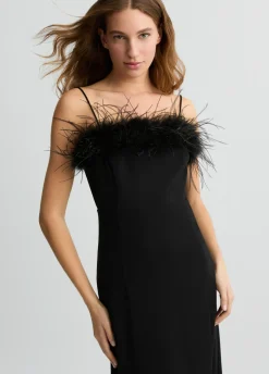 Liu Jo Vestido elegante con plumas-Mujer Ceremonia|Vestidos
