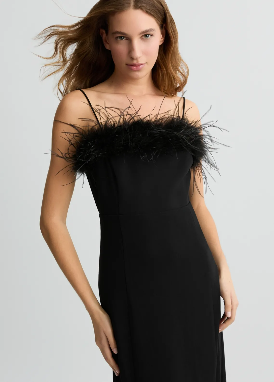 Liu Jo Vestido elegante con plumas-Mujer Ceremonia|Vestidos