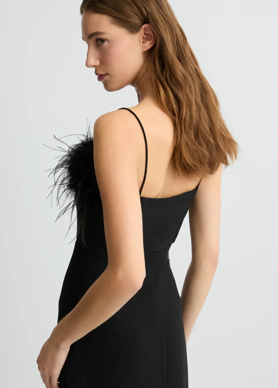 Liu Jo Vestido elegante con plumas-Mujer Ceremonia|Vestidos