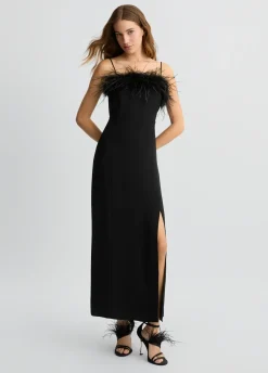 Liu Jo Vestido elegante con plumas-Mujer Ceremonia|Vestidos