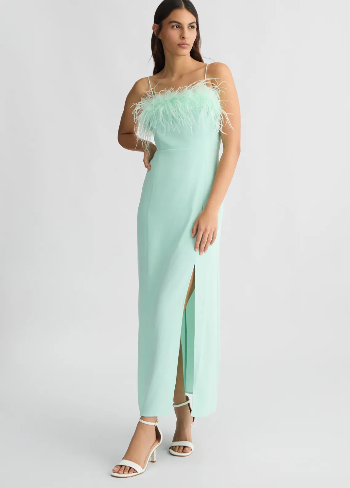 Liu Jo Vestido elegante con plumas-Mujer Ceremonia|Vestidos