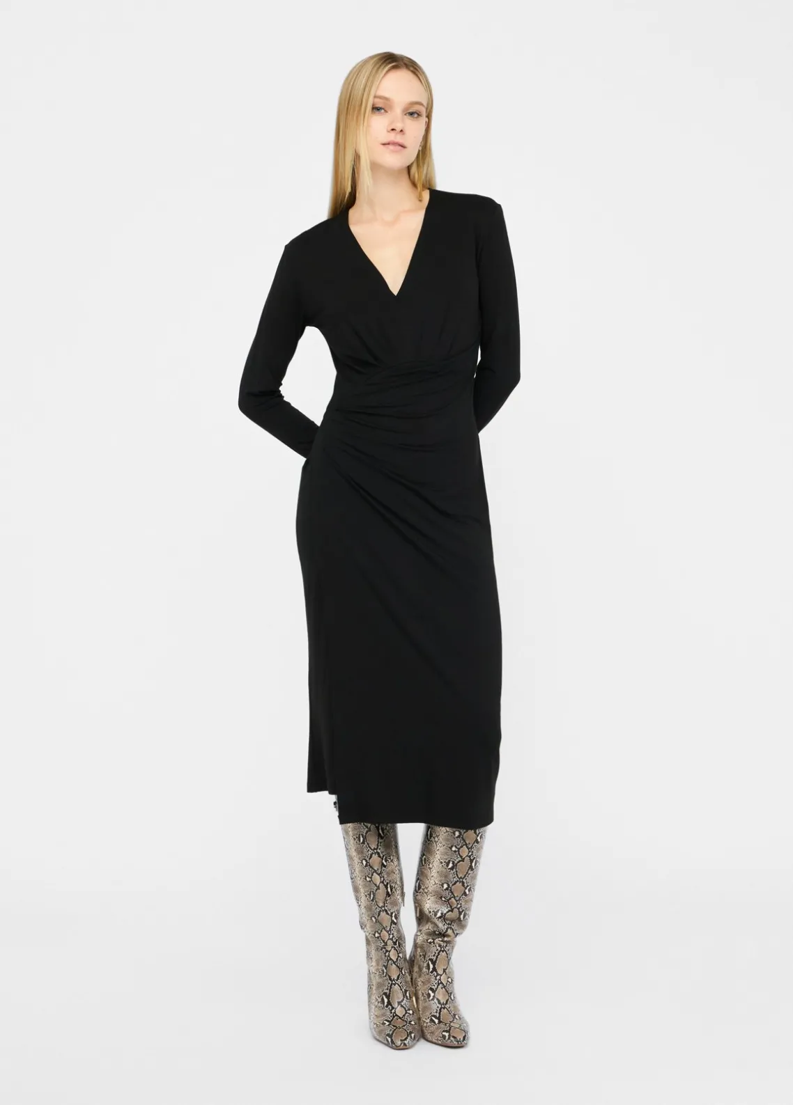 Liu Jo Vestido largo con detalle fruncido-Mujer Vestidos