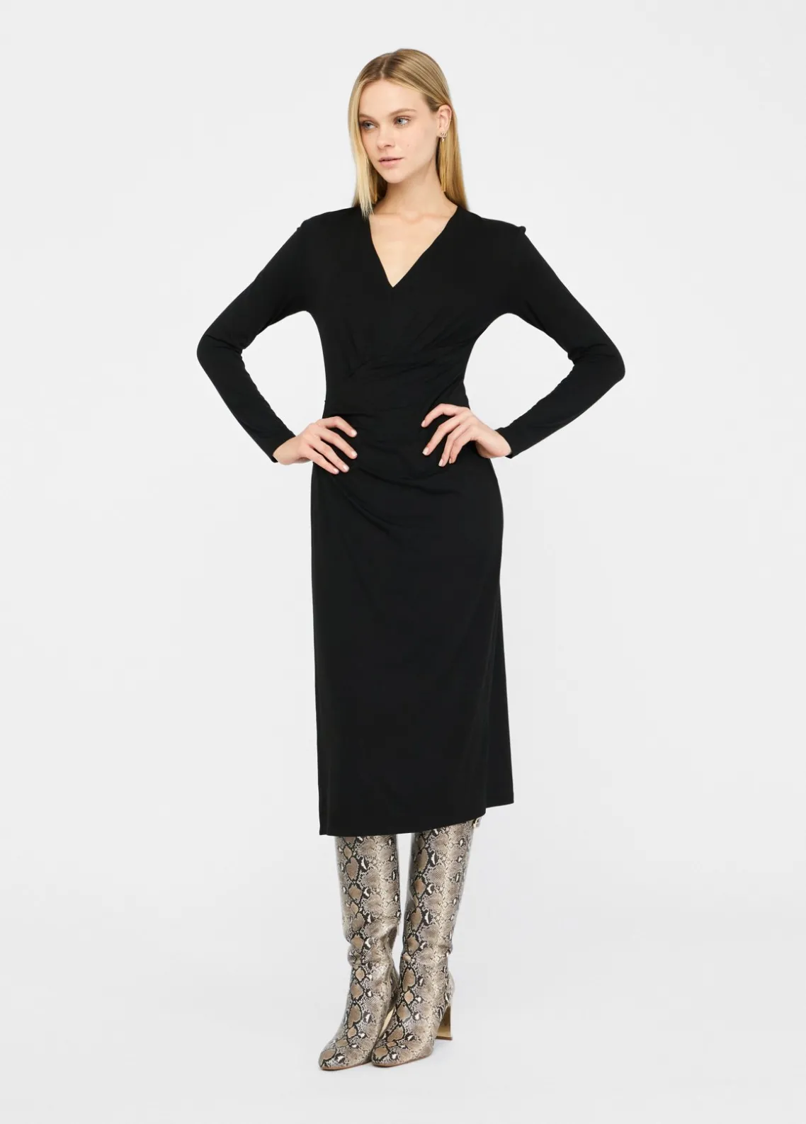 Liu Jo Vestido largo con detalle fruncido-Mujer Vestidos