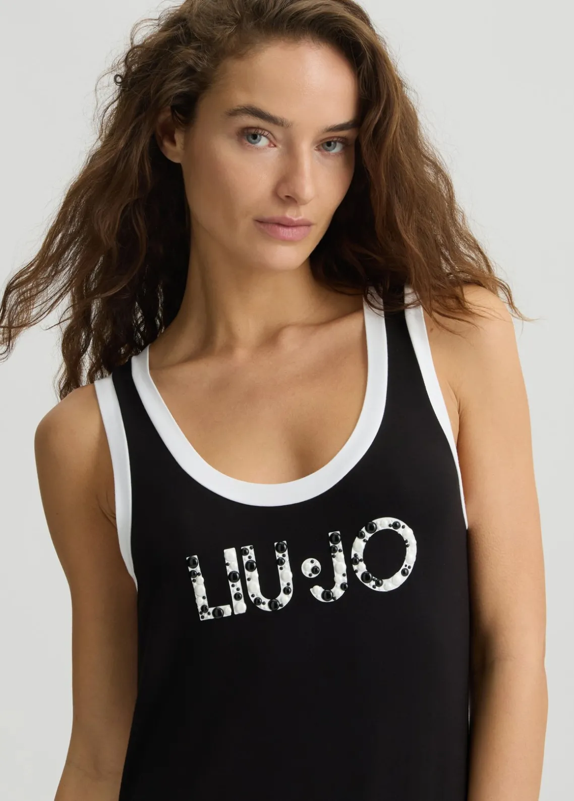 Liu Jo Vestido largo con logotipo-Mujer Moda Baño|Vestidos