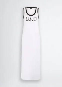 Liu Jo Vestido largo con logotipo-Mujer Moda Baño|Vestidos