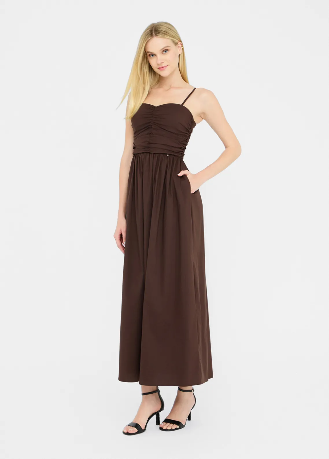 Liu Jo Vestido largo de popelina-Mujer Vestidos