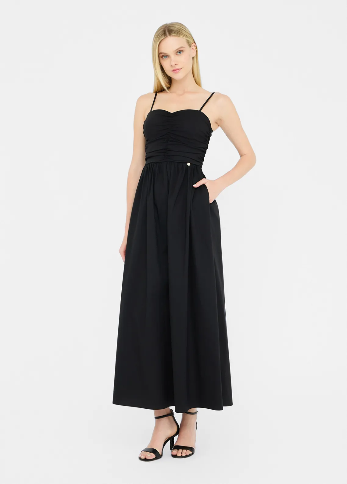 Liu Jo Vestido largo de popelina-Mujer Vestidos