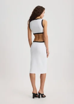 Liu Jo Vestido midi con abertura-Mujer Moda Baño|Vestidos