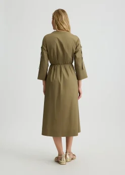 Liu Jo Vestido midi de popelina-Mujer Vestidos