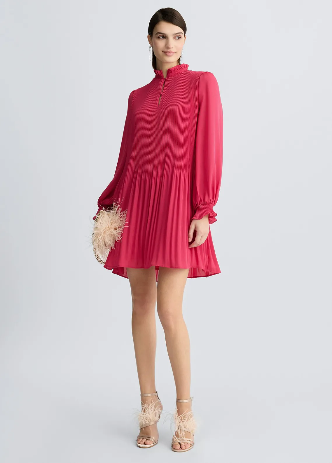 Liu Jo Vestido plisado en tejido georgette-Mujer Vestidos