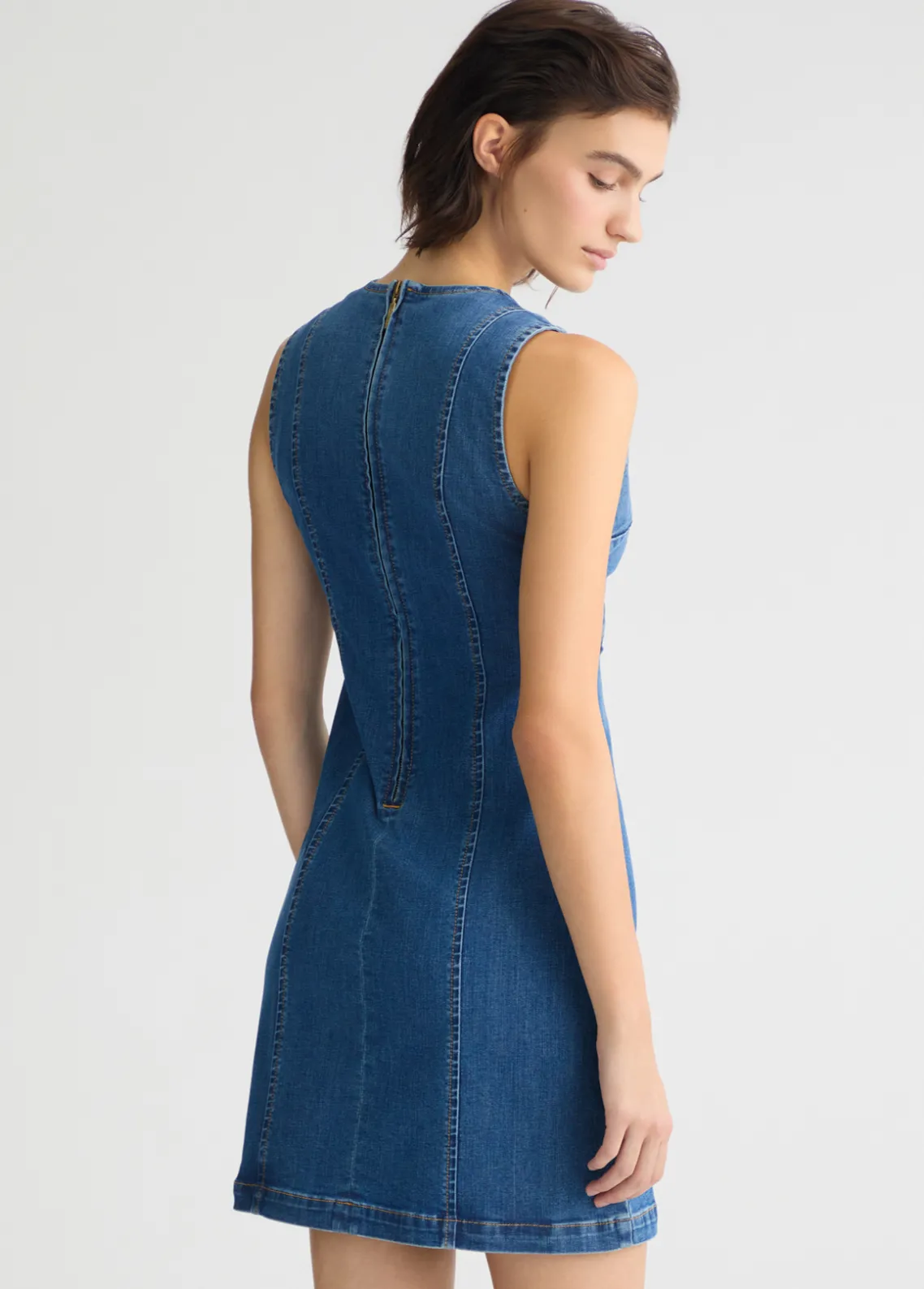 Liu Jo Vestido vaquero con cadena decorativa-Mujer Vestidos