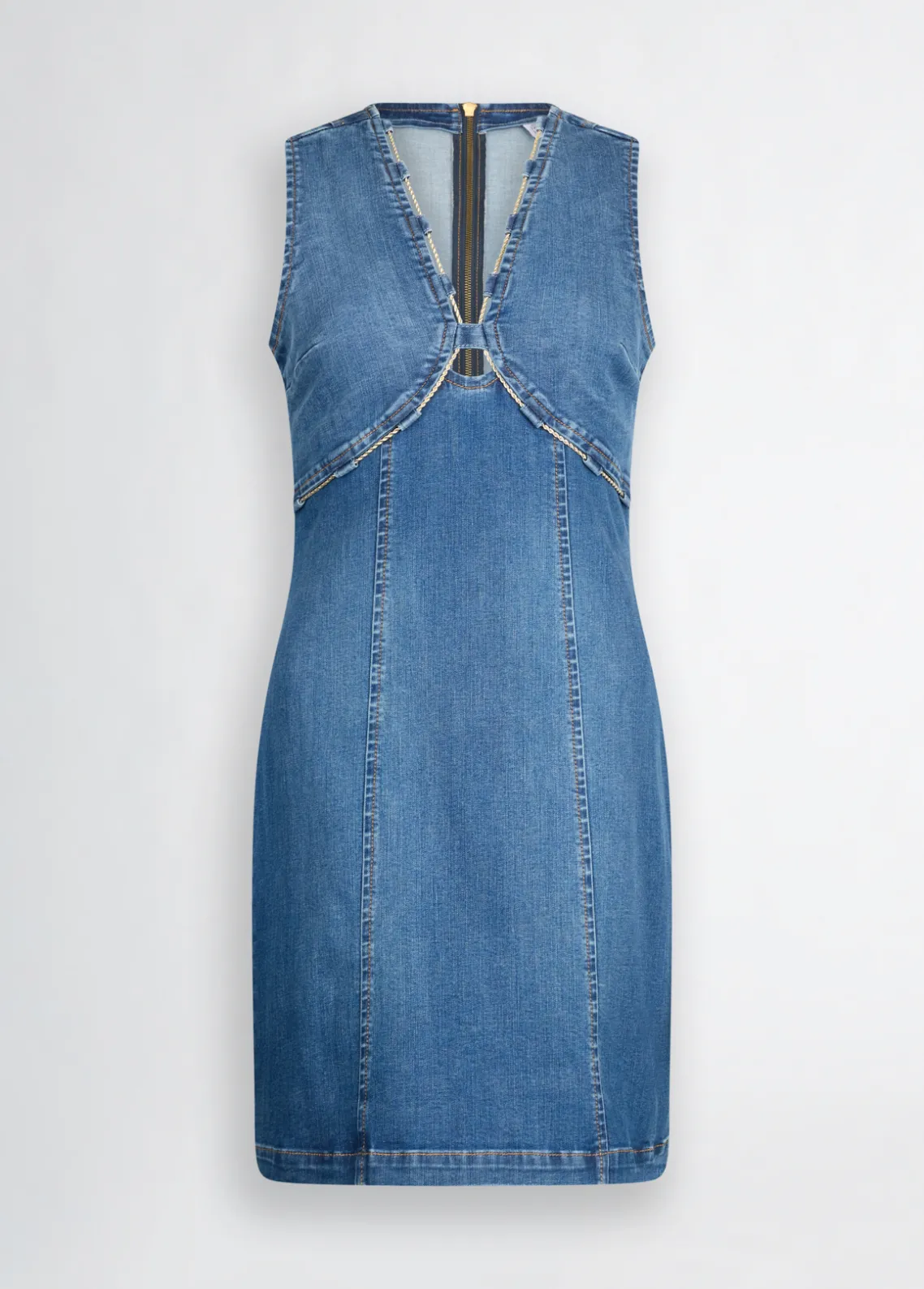 Liu Jo Vestido vaquero con cadena decorativa-Mujer Vestidos
