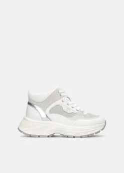Liu Jo Zapatillas altas de brillos y malla-Mujer Sneakers