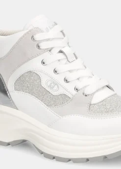 Liu Jo Zapatillas altas de brillos y malla-Mujer Sneakers