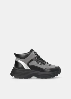 Liu Jo Zapatillas altas de brillos y malla-Mujer Sneakers
