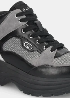 Liu Jo Zapatillas altas de brillos y malla-Mujer Sneakers
