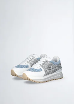 Liu Jo Zapatillas con brillos y monograma-Mujer Sneakers