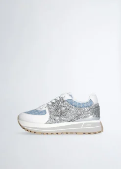 Liu Jo Zapatillas con brillos y monograma-Mujer Sneakers