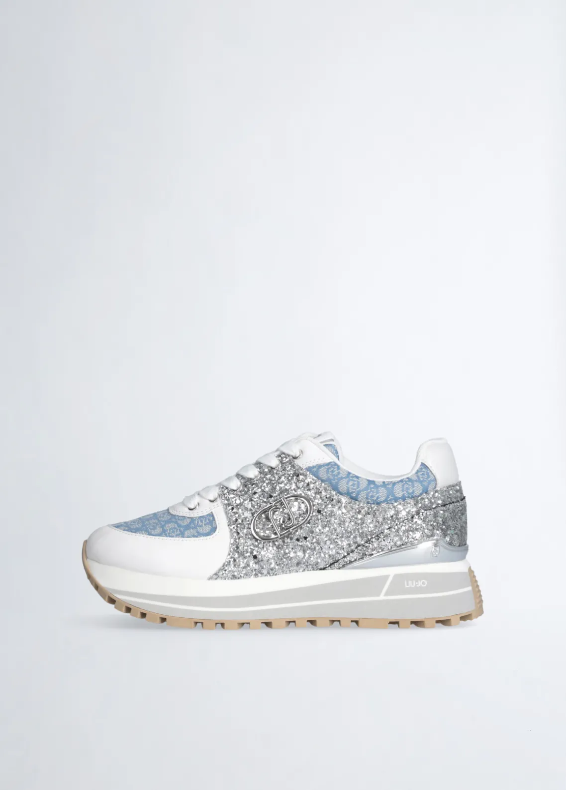 Liu Jo Zapatillas con brillos y monograma-Mujer Sneakers