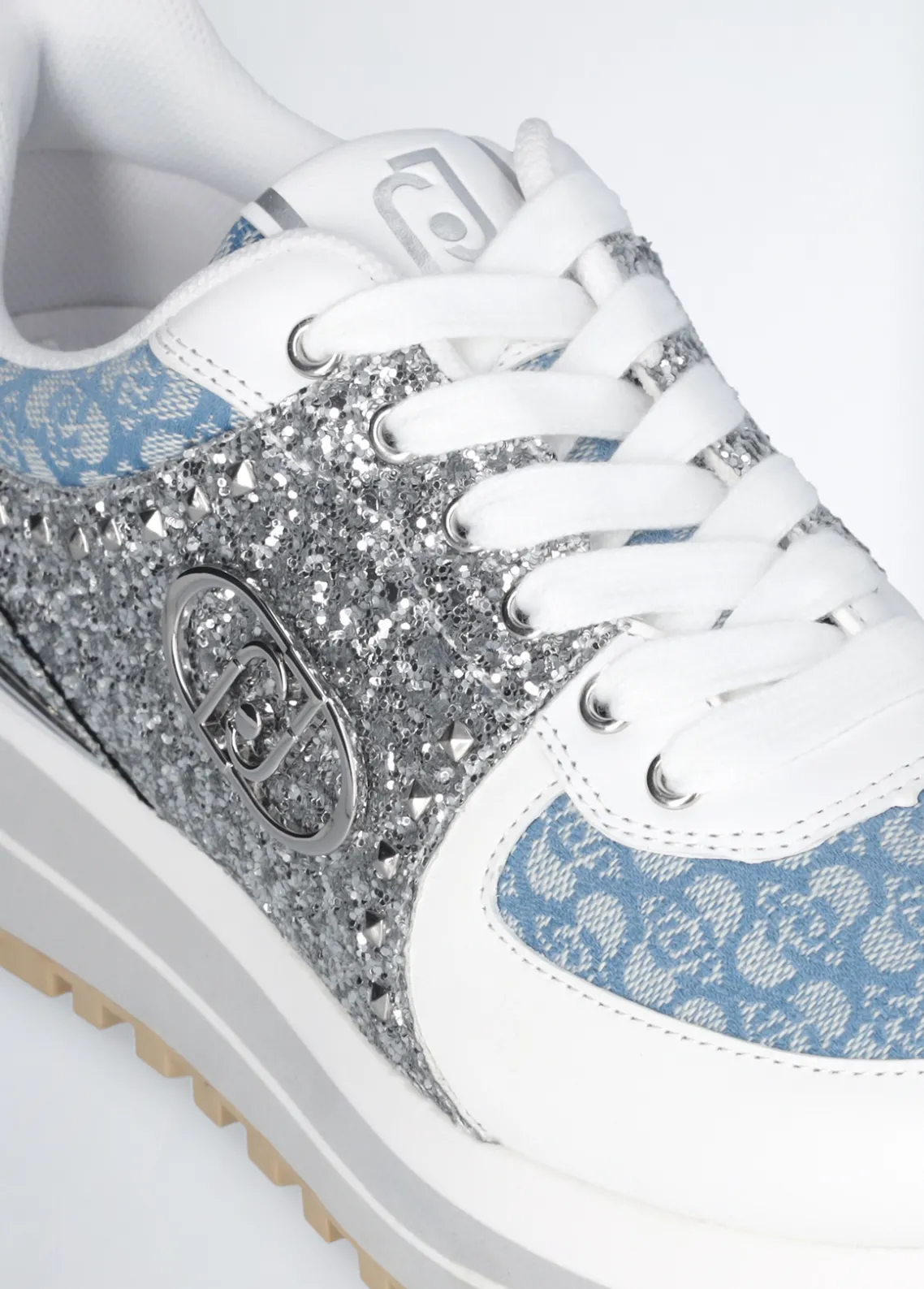 Liu Jo Zapatillas con brillos y monograma-Mujer Sneakers