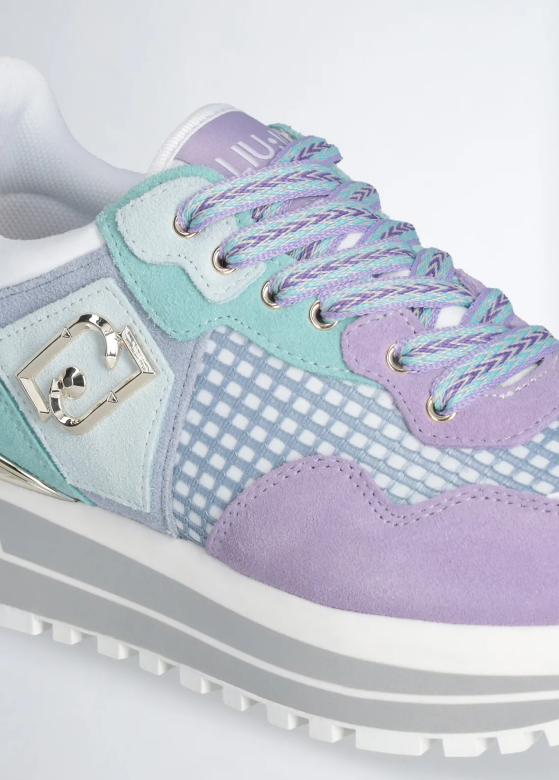 Liu Jo Zapatillas de ante y malla con plataforma-Mujer Sneakers