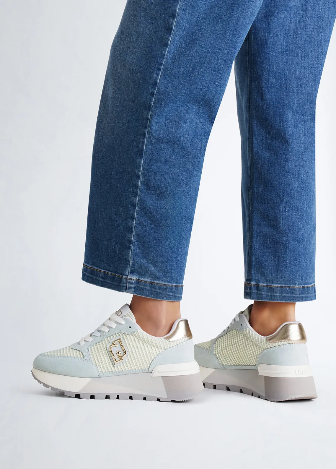 Liu Jo Zapatillas de ante y malla con plataforma-Mujer Sneakers