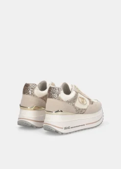 Liu Jo Zapatillas de brillos y nailon con plataforma alta-Mujer Sneakers