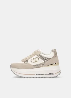 Liu Jo Zapatillas de brillos y nailon con plataforma alta-Mujer Sneakers