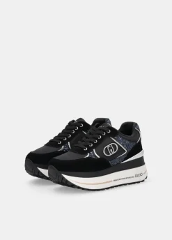 Liu Jo Zapatillas de brillos y nailon con plataforma alta-Mujer Sneakers