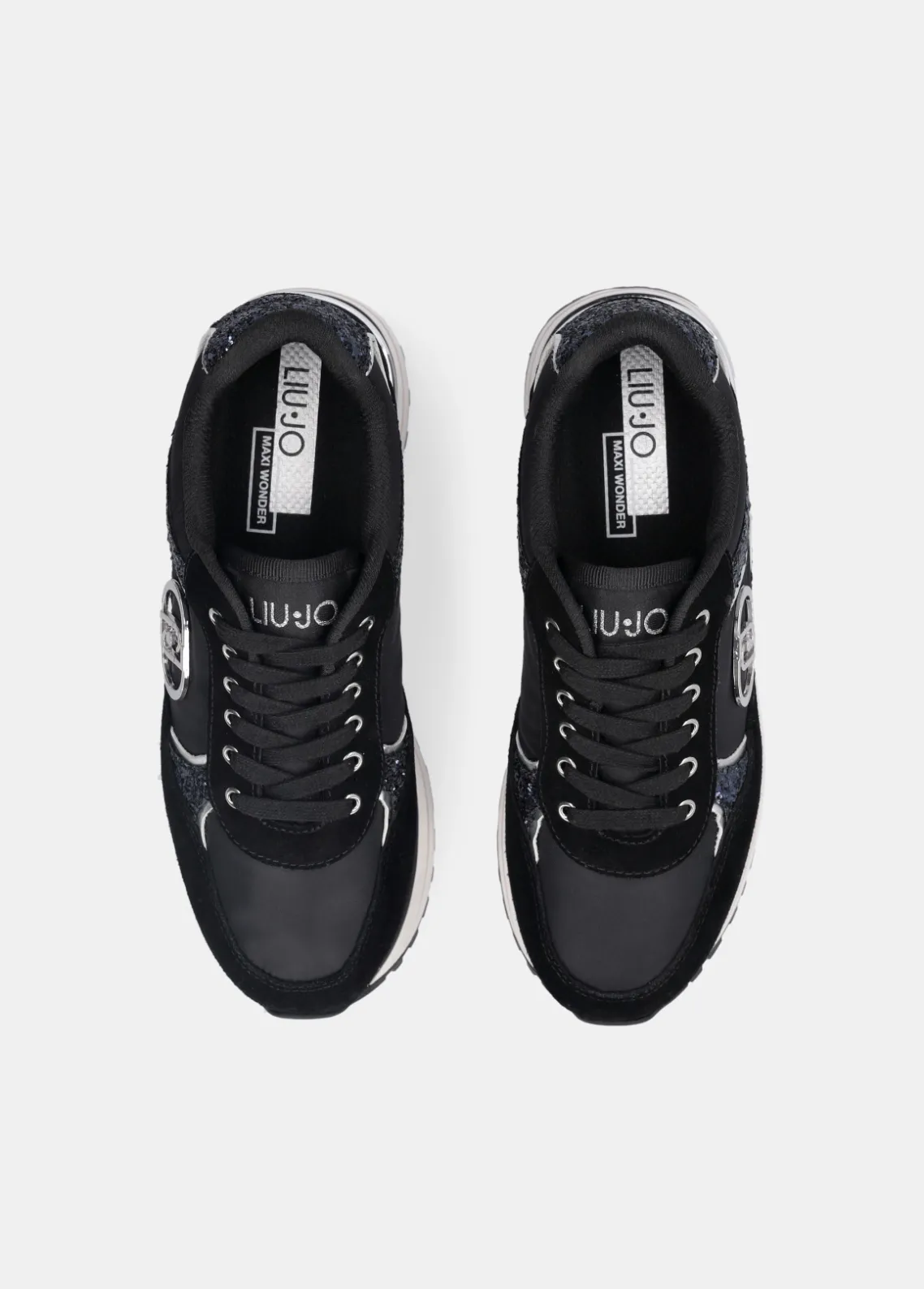 Liu Jo Zapatillas de brillos y nailon con plataforma alta-Mujer Sneakers