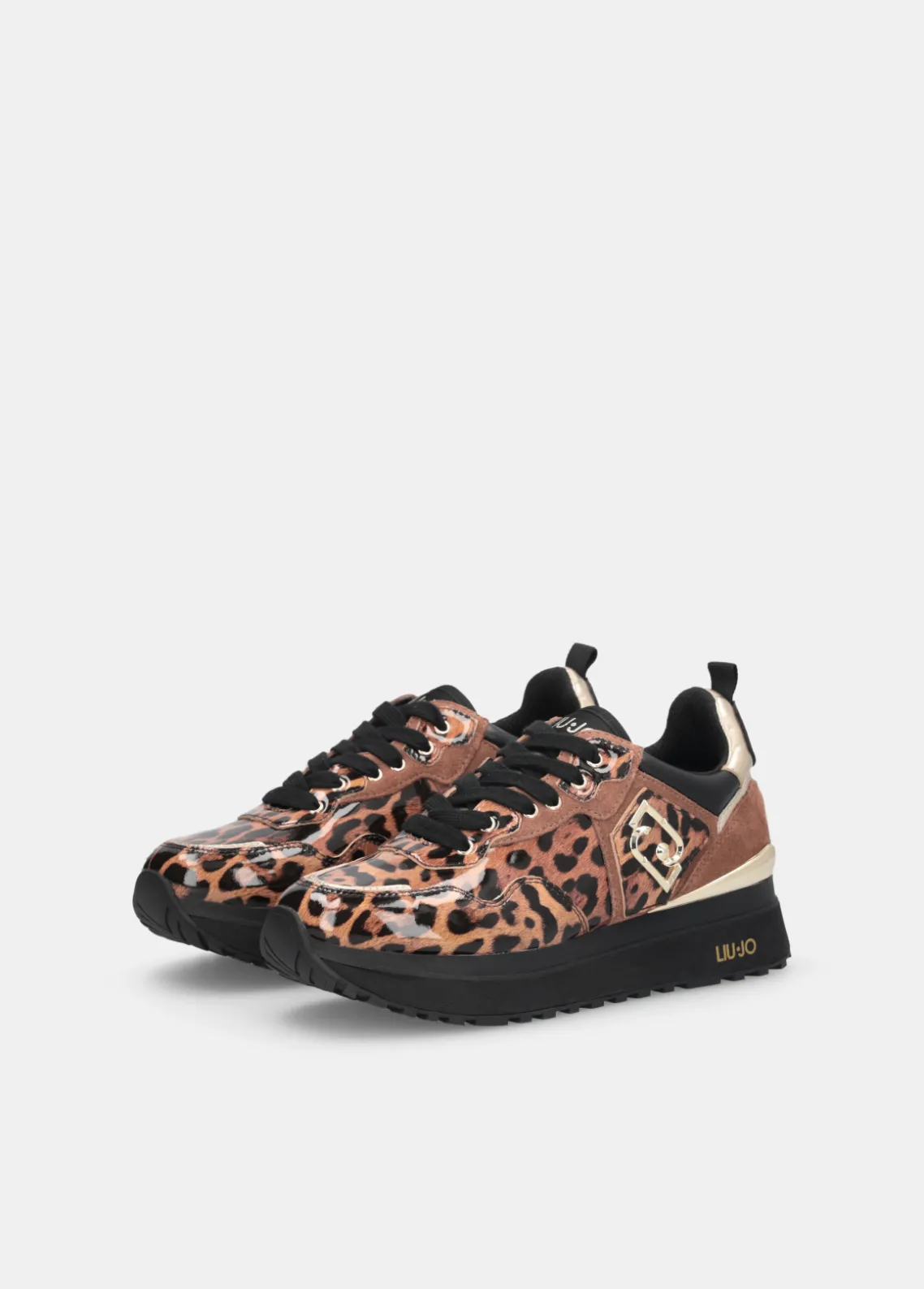 Liu Jo Zapatillas de charol con estampado animal y plataforma-Mujer Sneakers