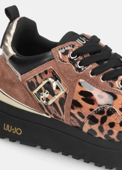 Liu Jo Zapatillas de charol con estampado animal y plataforma-Mujer Sneakers
