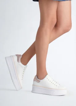 Liu Jo Zapatillas de piel con aplicaciones de strass-Mujer Sneakers