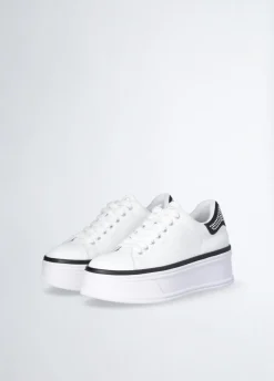 Liu Jo Zapatillas de piel con aplicaciones de strass-Mujer Sneakers
