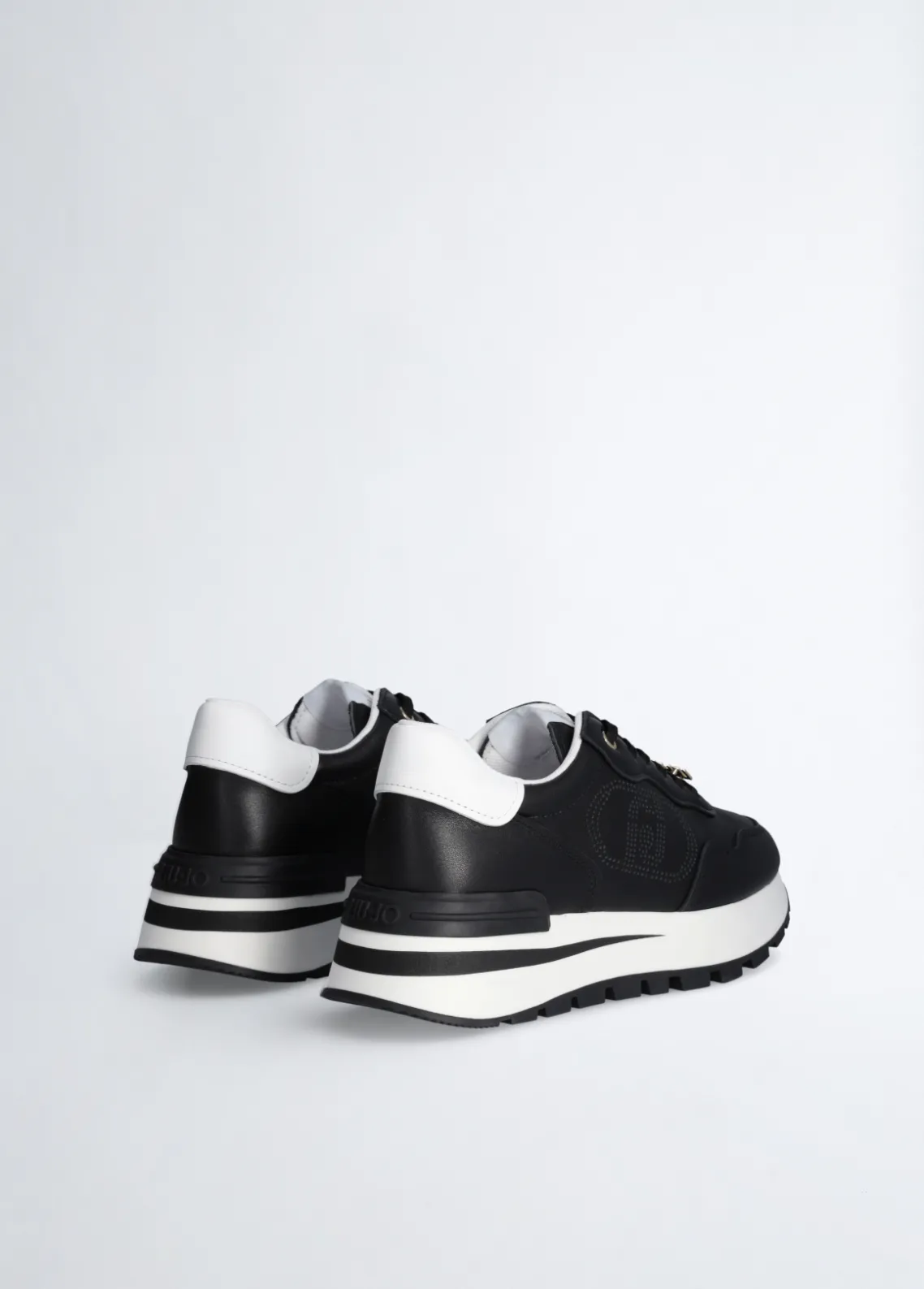 Liu Jo Zapatillas de piel con logotipo perforado-Mujer Sneakers