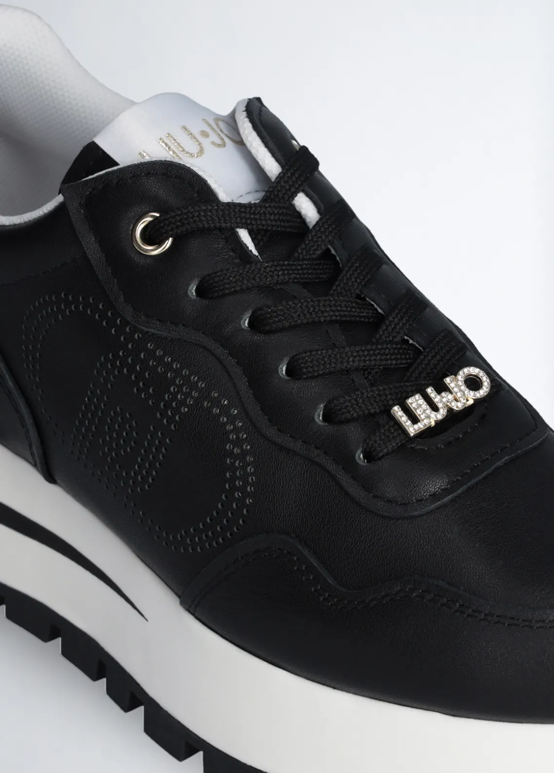 Liu Jo Zapatillas de piel con logotipo perforado-Mujer Sneakers