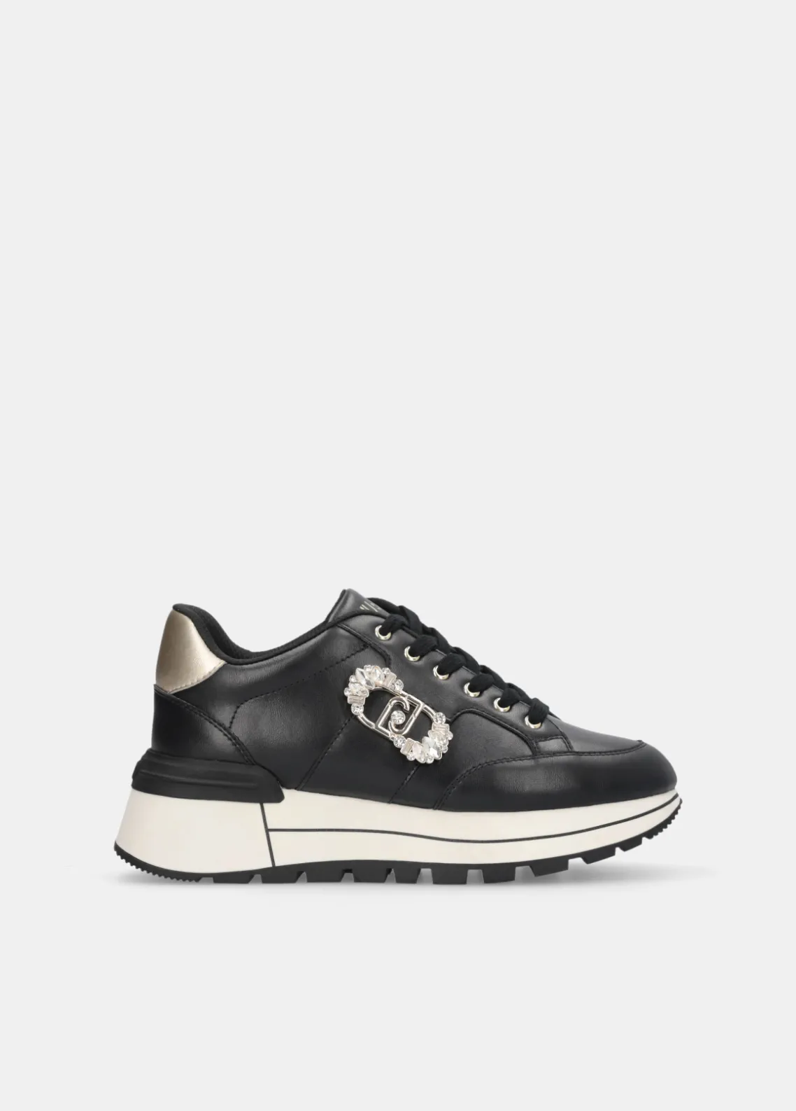 Liu Jo Zapatillas de piel con logotipo decorativo-Mujer Sneakers