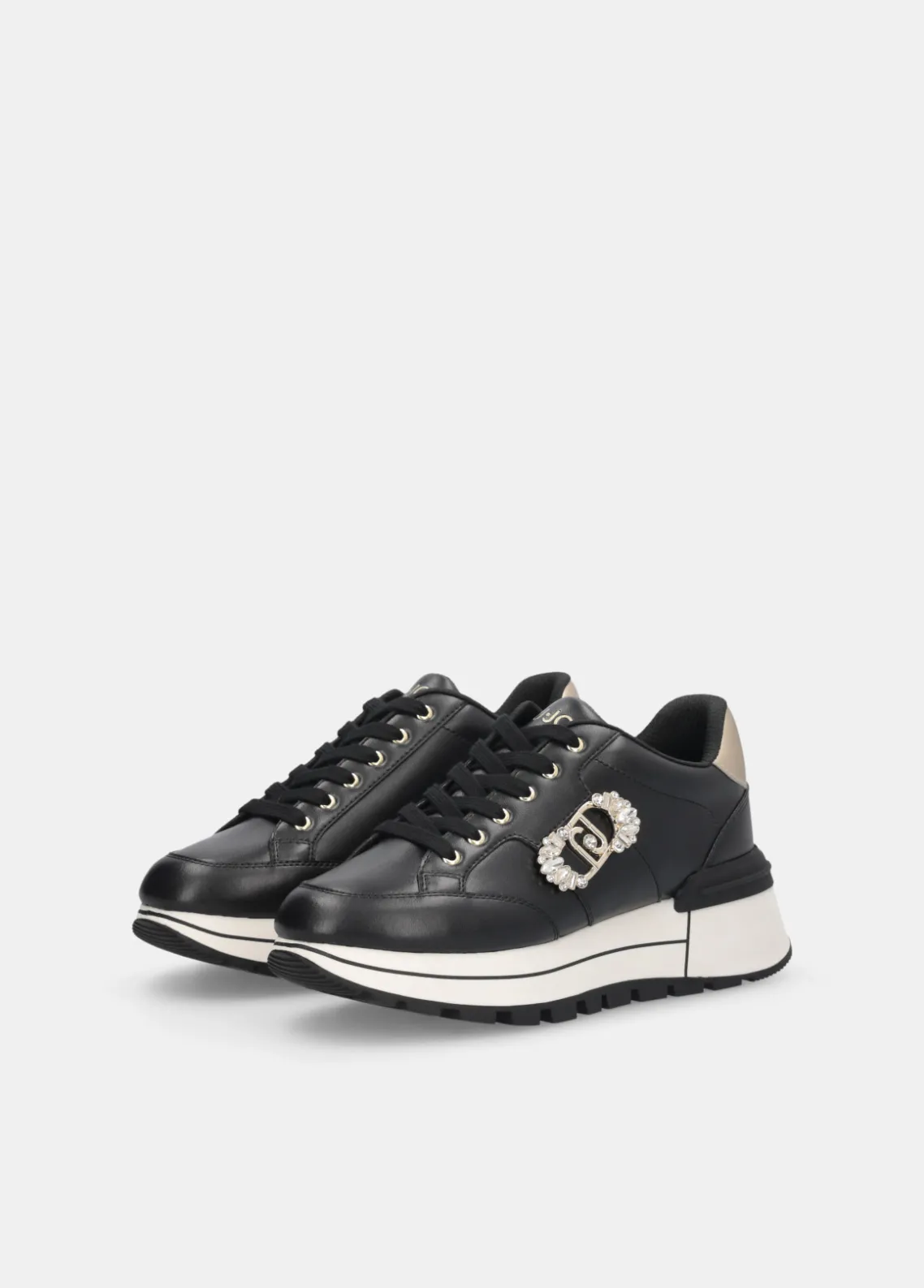 Liu Jo Zapatillas de piel con logotipo decorativo-Mujer Sneakers