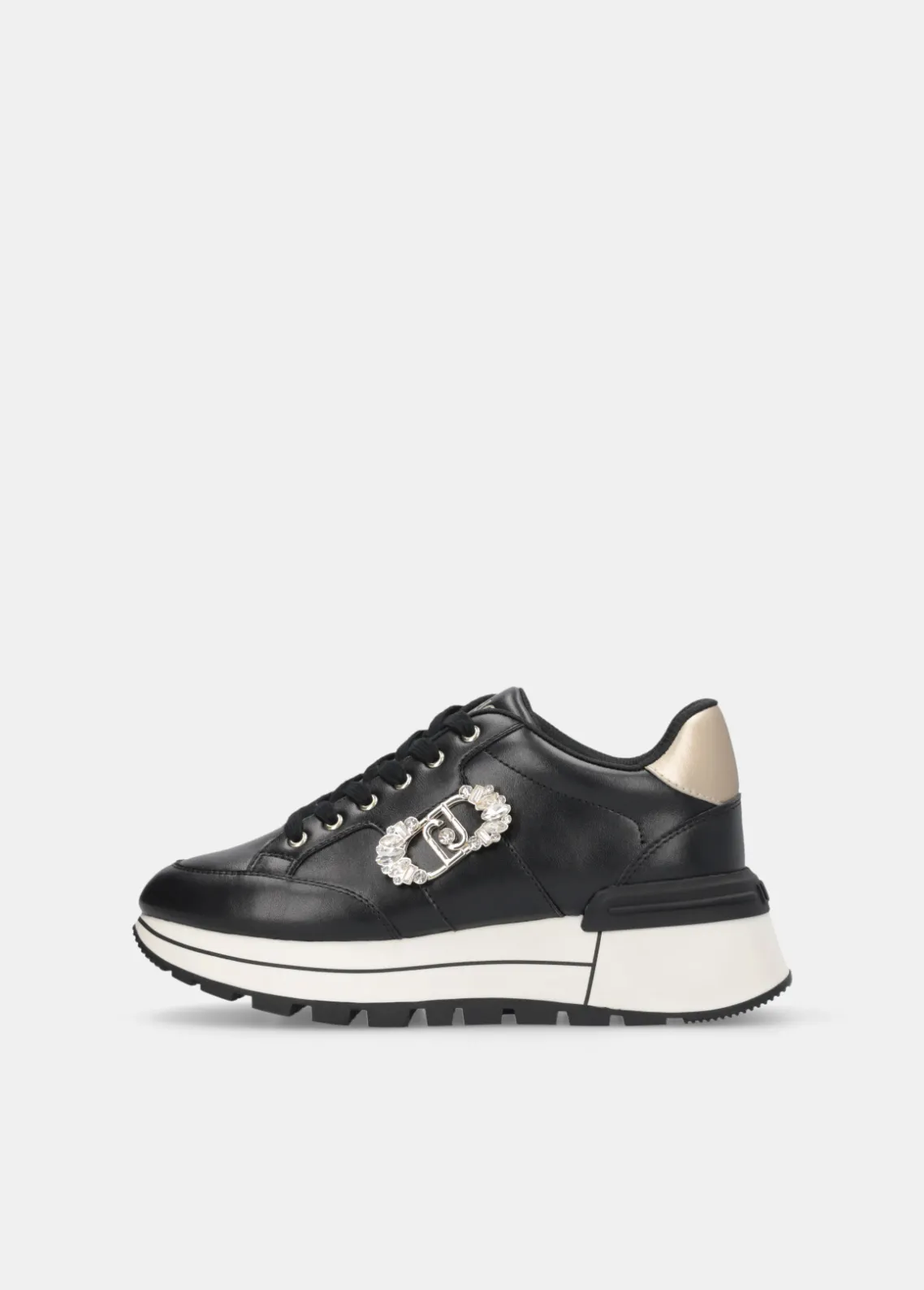 Liu Jo Zapatillas de piel con logotipo decorativo-Mujer Sneakers