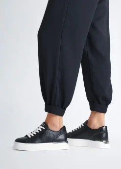 Liu Jo Zapatillas de piel con logotipo perforado-Mujer Sneakers