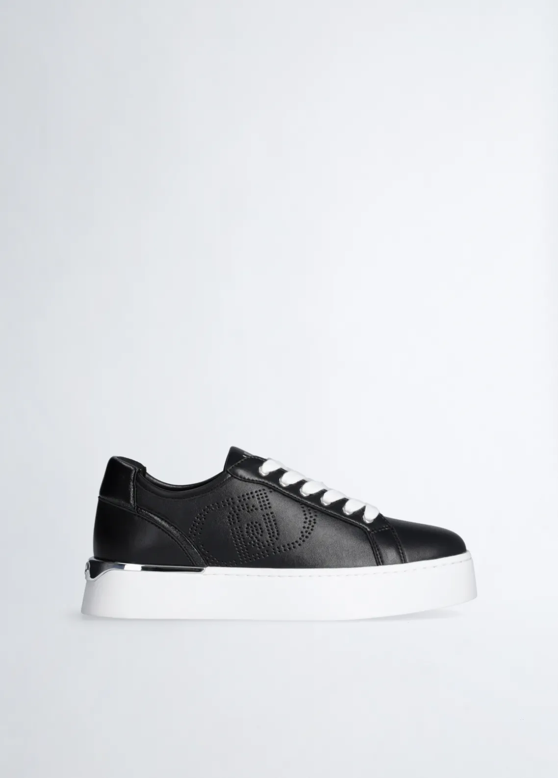 Liu Jo Zapatillas de piel con logotipo perforado-Mujer Sneakers